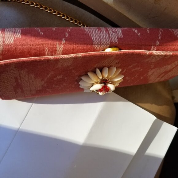 SHIRALEAH CHICAGO Small Pink Patterned Bag or Clutch Great for Fall Wedding - Picture 8 of 9